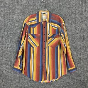 Western Plains Trading Co. Mens Striped Button Up Western Shirt Size Medium